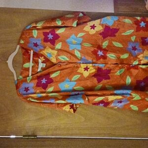 Orange Multi/star Intimate Pj Robe